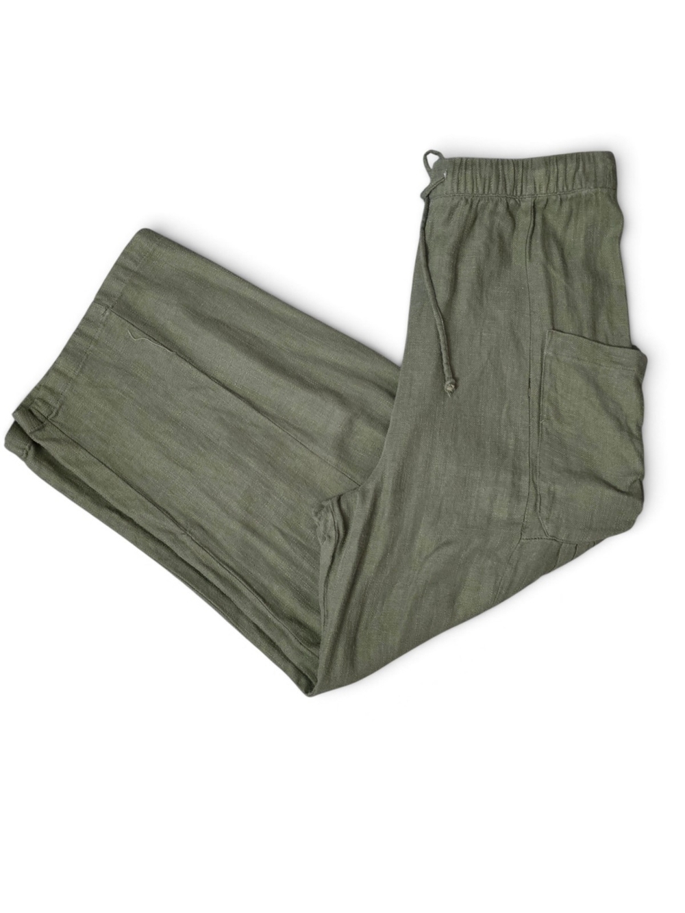 Relaxed Olive Drawstring Joggers for Women - Picture 2 of 14